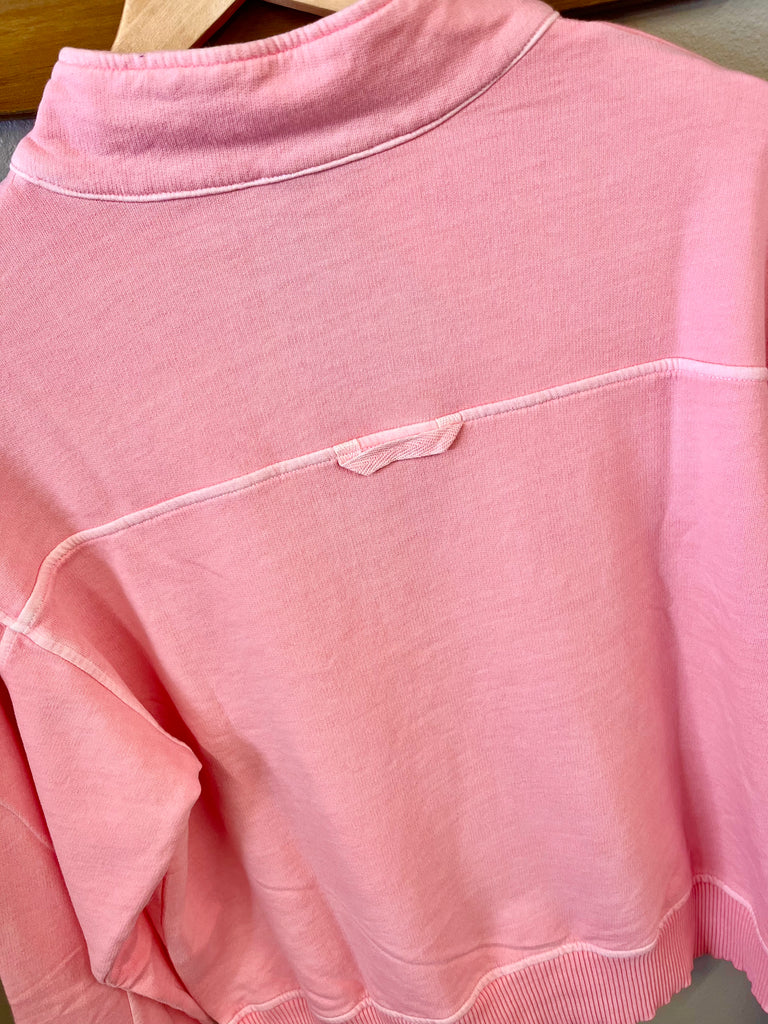 Stormie Mineral Wash 1/4 Zip - Pink