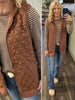 Rachel Long Quilted Vest - Copper