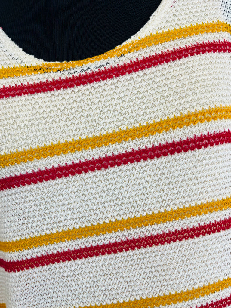 Burgundy & Gold Knit Tank