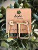 Riley Rectangle Hoops - Gold