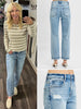 Madiynn High-Rise Boyfriend Ankle Denim