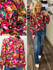 Lainey Magenta Floral Blouse