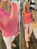 Brenda Contrast Knit Sweater Tank