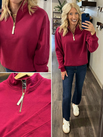 Sam Gold Accent Quarter Zip - Navy