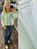 Rylee Ribbed Cap Sleeve - Mint Green