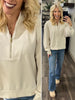 Pyper So Soft 1/4 Zip Pullover - Cream