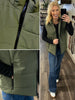 Chris Contrast Accent Vest - Olive/Black