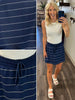 Jo Modal Skort - Navy/White