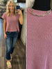 Elodie Knitted Top - Dusty Mauve