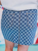 Jaiden Checkered Denim Skirt