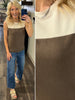 Trisha Color-Block Tank - Latte/Mocha