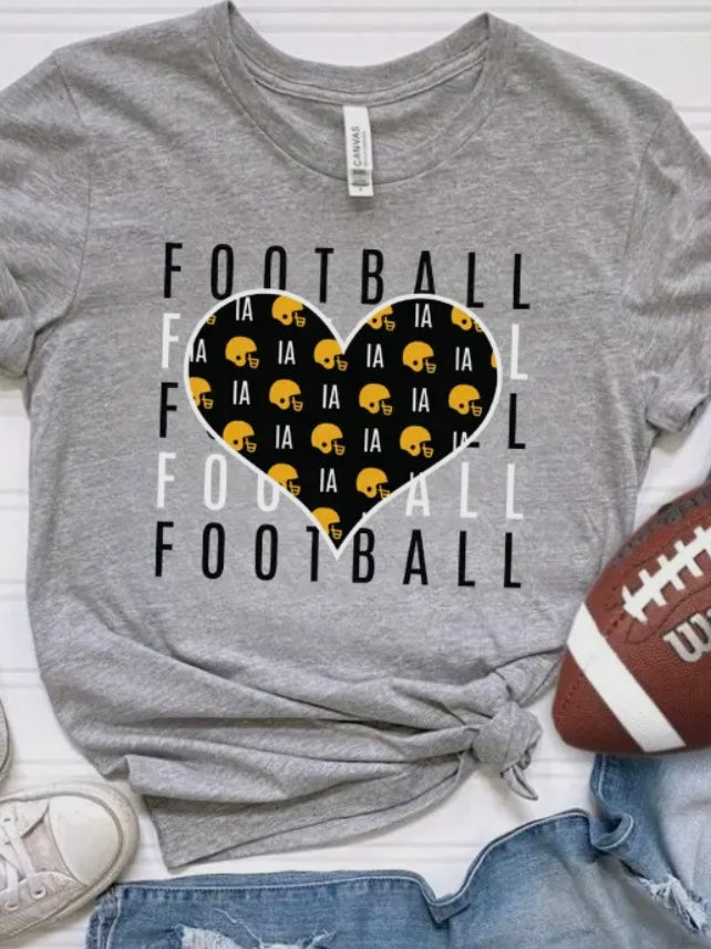IOWA Football Heart Tee