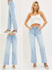 Holly Mid-Rise Light-Wash Straight Denim