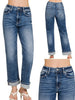 Jenae Straight Cuffed Denim