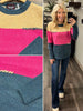 Kaddie Stitches and Stripes Sweater