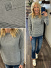 Torrin Striped So-Soft Sweater - Gray/Latte
