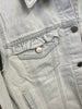 Nadia Ice Blue Ruffle Jean Jacket
