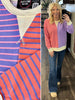 Jade Contrast Striped Crewneck