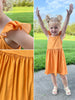 Rylee Ruffle Dress - Kids -Tangerine