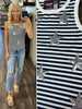 Miley Navy Striped Star Tank