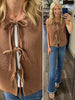 Mari Tied Vest - Camel