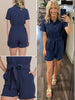 Lauren Tied Romper-Navy