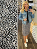 Tae Midi Skirt - Latte Leopard