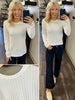 Sadie Ribbed Long Sleeve - White