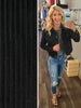 Vicki Cropped Corduroy Jacket - Black