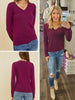Vera V-Neck Soft Sweater - Plum