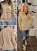 Becka 1/4 Snap - Taupe