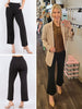 Stef Kick-Crop Dress Pant - Black