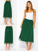Gracie Pleated Shimmer Skirt - Evergreen