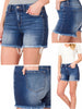 Marissa Raw-Hem Mid-Rise Shorts