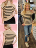 Annika Sweater Vest - Mocha/Black