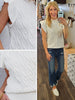Darcy Ruffle Short Sleeve Sweater