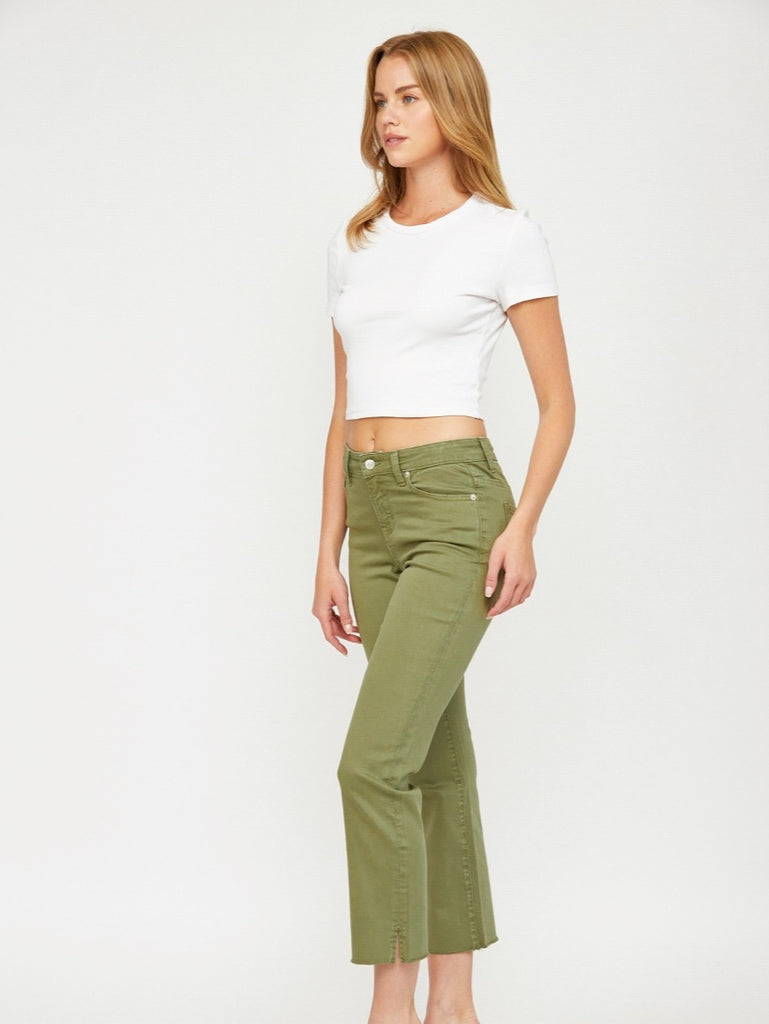 Shelli Mid-Rise Straight - Olive