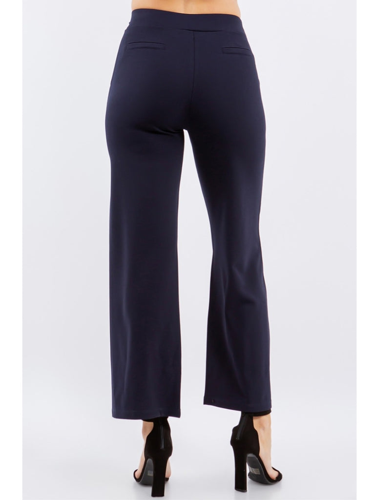 Stef Kick-Crop Dress Pant - Navy