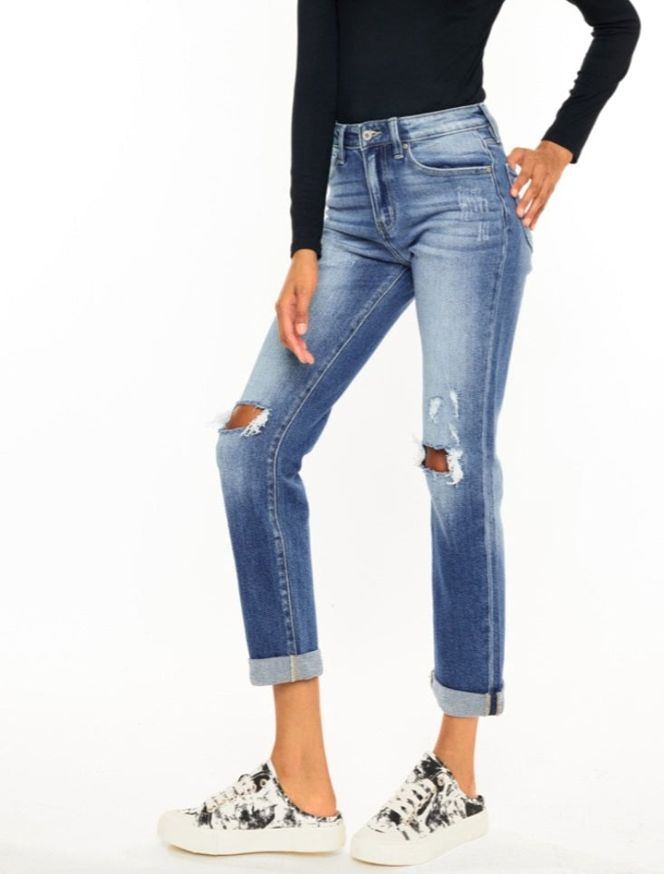 Afton Cuffed Slim Straight