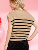 Annika Sweater Vest - Mocha/Black