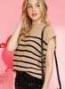 Annika Sweater Vest - Mocha/Black
