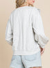 Calista Eyelet Accent Crewneck