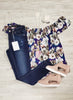 Jessie Floral Top - Purple