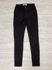 Black Distressed Kancan Mid-Rise Denim