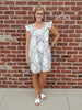 Charlotte Square-Neck Ruffle Sleeve Dress