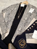 Desi Reptile & Corduroy Waterfall Jacket - Cream
