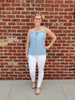 Bri Fringe Hem Tencel Tank Top