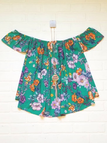 Ester Floral Off-The-Shoulder Top