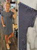 Jada T-shirt Dress with Pockets - Nave/Ivory