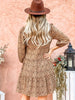 London Leopard Print Baby Doll Dress